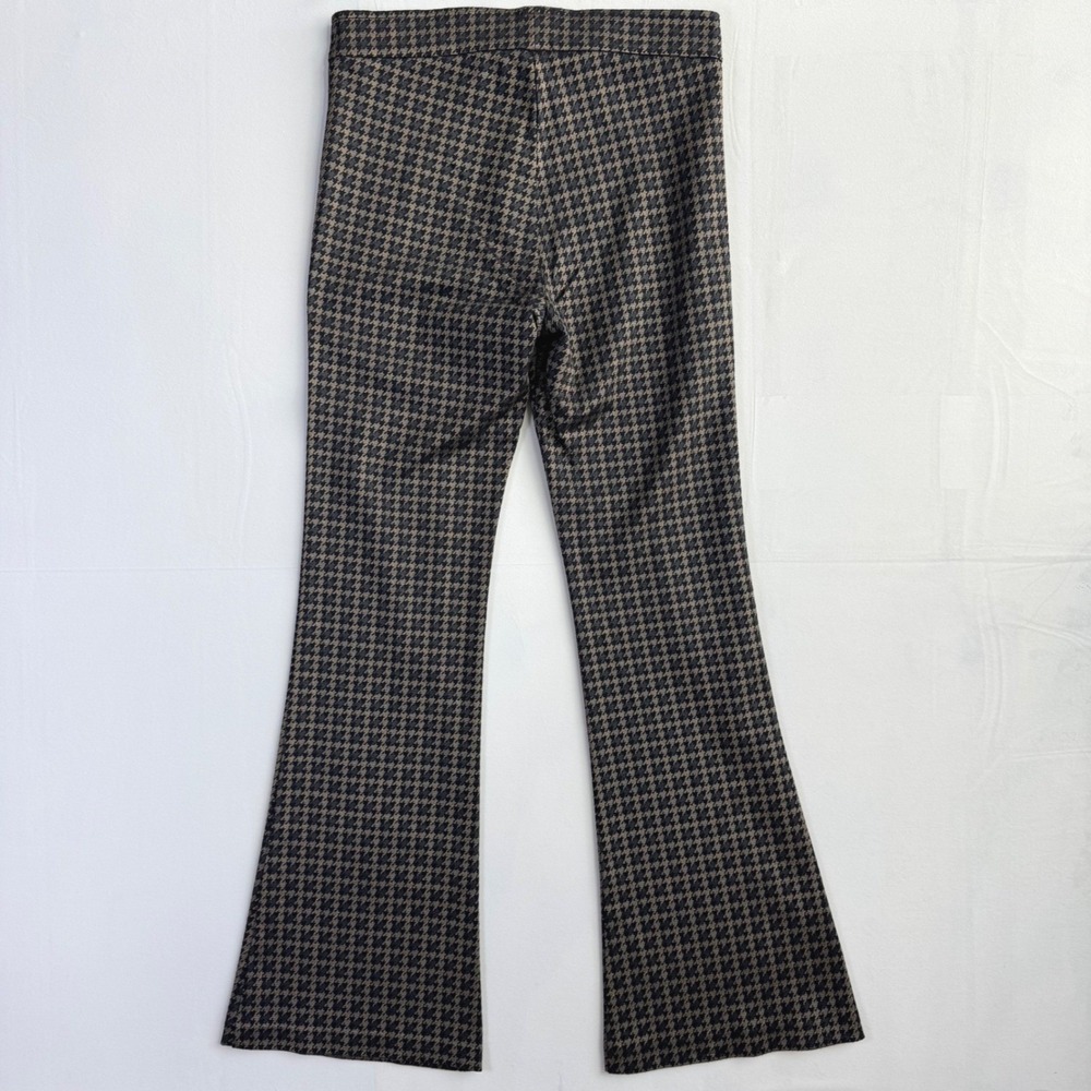 Avenue Montaigne Bellini Starling Houndstooth Flare Pants Brown Black Size 10 - Picture 7 of 14